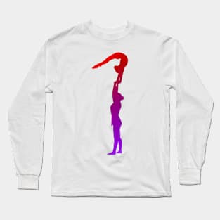 A women’s pair doing arch on high hand Long Sleeve T-Shirt